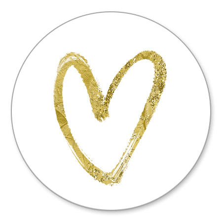 Sluitzegel hart goud glitter